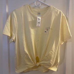 NWT Vans Yellow Knot Tie T-Shirt Size XL